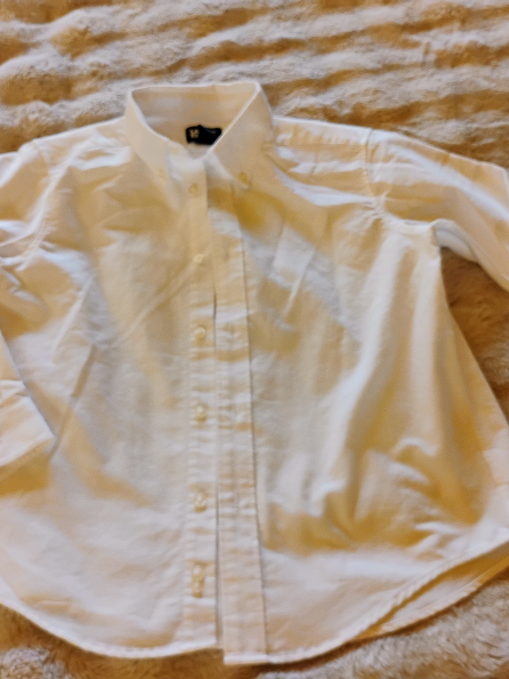 Lands' End White Button-Down Shirt for Kids